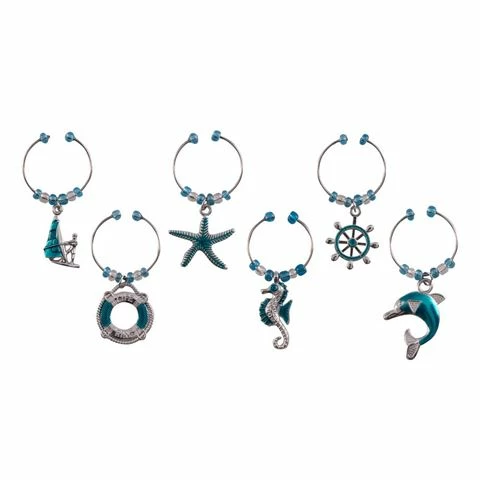Avanti - Wine Charms Set Nautical 6pce 1 Avanti - Wine Charms Set Nautical 6pce