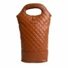 Tempa - Quilted Brown Insulated Double Wine Bag