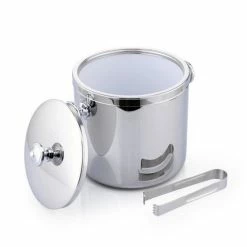 Whitehill - Stainless Steel Ice Bucket With Tongs 18cm
