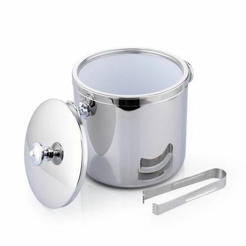 Whitehill - Stainless Steel Ice Bucket With Tongs 18cm 1 Whitehill - Stainless Steel Ice Bucket With Tongs 18cm