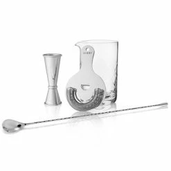 Viski - Stainless Steel Mixologist Barware Set 4pce