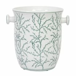 Flair Decor - Ceramic Green & White Ice Bucket 28cm
