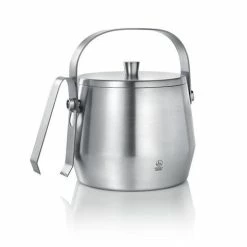 Bredemeijer - Matte Stainless Steel Ice Bucket With Lid & Tongs