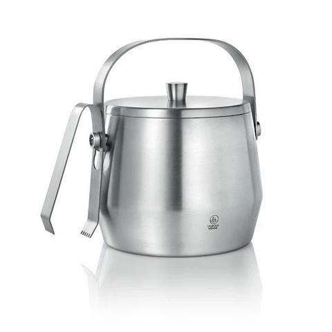 Bredemeijer - Matte Stainless Steel Ice Bucket With Lid & Tongs 1 Bredemeijer - Matte Stainless Steel Ice Bucket With Lid & Tongs