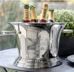 Flair Decor - Fluted Nickel Plated Champagne Bucket 46x25cm