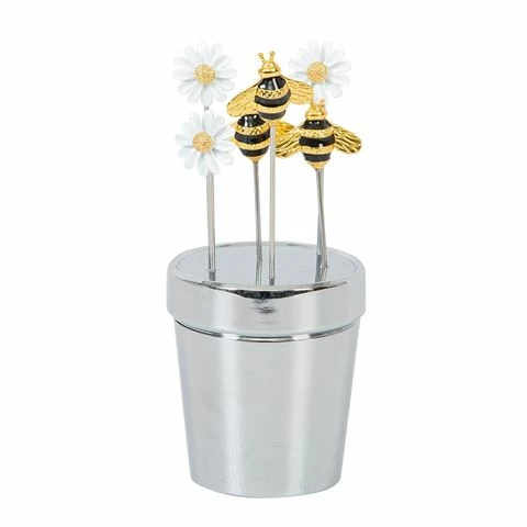 Whitehill - Cocktail Picks With Stand Set 7pce 1 Whitehill - Cocktail Picks With Stand Set 7pce