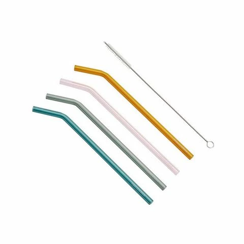 Villeroy & Boch - Artesano Hot & Cold Beverages Glass Straw Set 5pce 1 Villeroy & Boch - Artesano Hot & Cold Beverages Glass Straw Set 5pce