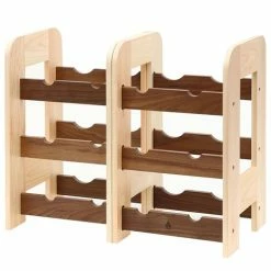Kodai - Adjustable Wine Rack Walnut 12 Bottles