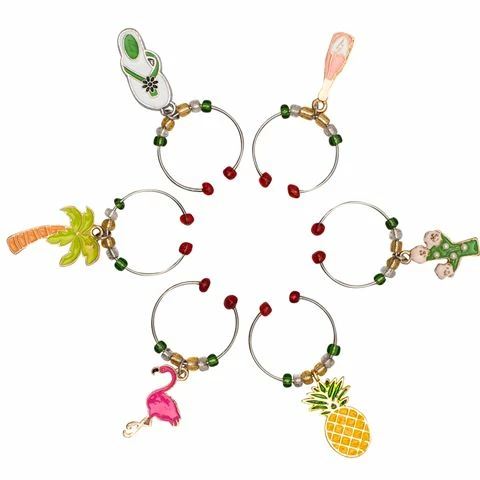 Avanti - Wine Charms Set Tropical 6pce 1 Avanti - Wine Charms Set Tropical 6pce