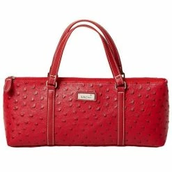 Sachi - Insulated Wine Purse Ostrich Red