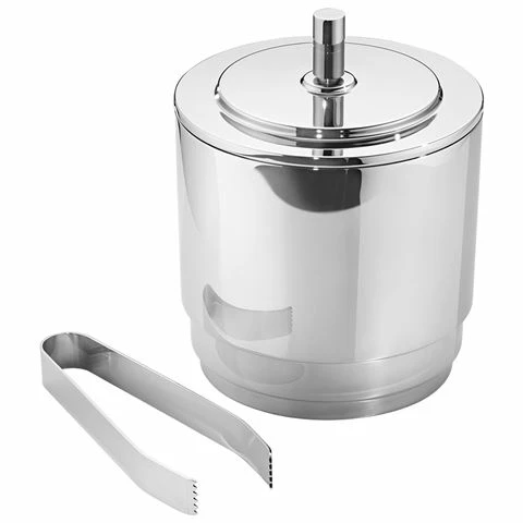Georg Jensen - Manhattan Stainless Steel Bucket & Tongs 2pce 1 Georg Jensen - Manhattan Stainless Steel Bucket & Tongs 2pce