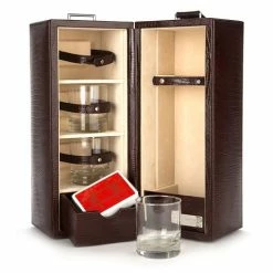 Renzo Romagnoli Renzo - Hemingway Thesius Leather Whisky Set