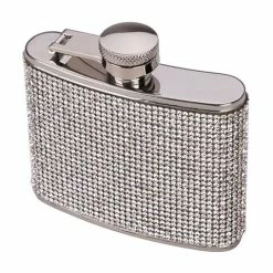 Whitehill - Silver Glitter Hip Flask