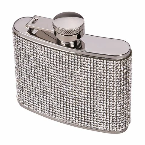 Whitehill - Silver Glitter Hip Flask 1 Whitehill - Silver Glitter Hip Flask