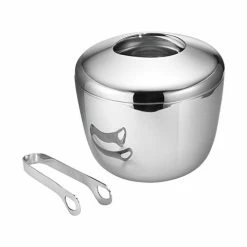 Georg Jensen - Sky S/Steel Ice Bucket & Tongs Set 3pce