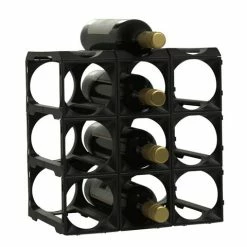 Stakrax - Modular Wine Storage Kit 12 Bottle Black