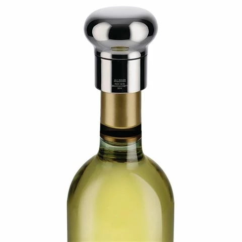 Alessi - Wine & Champagne Bottle Stopper Stainless Steel 1 Alessi - Wine & Champagne Bottle Stopper Stainless Steel